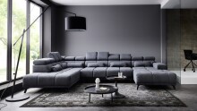 Wohnlandschaft >Starlett< U-Form, elektr....