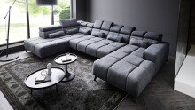Wohnlandschaft >Starlett< U-Form, elektr....
