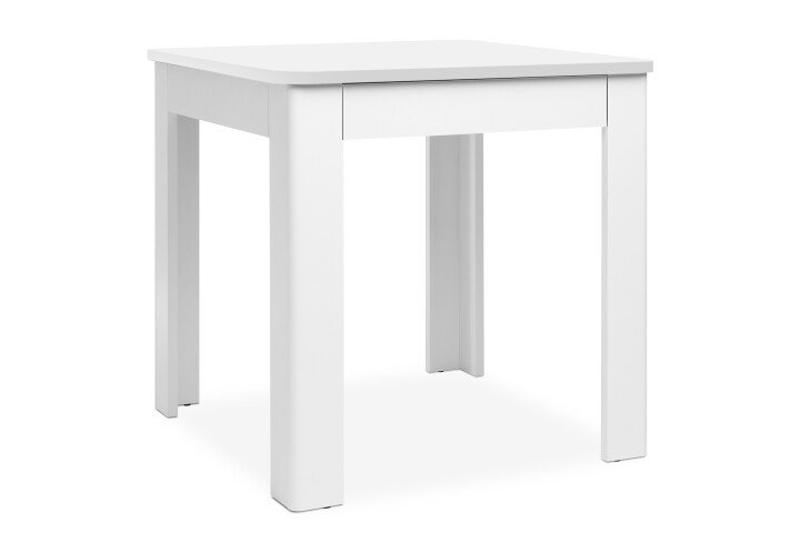 Esstisch >Oslo< mit Schublade, in Weiß - 80x77x80cm (BxHxT)