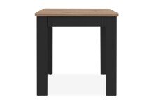Esstisch >Oslo< mit Schublade, Artisan Oak Dekor / Schwarz - 80x77x80cm (BxHxT)