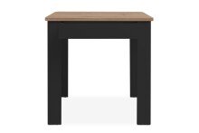 Esstisch >Oslo< mit Schublade, Artisan Oak Dekor / Schwarz - 80x77x80cm (BxHxT)
