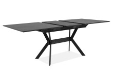 Kulissentisch >Haro< ausziehbar bis 200cm, Dekor Stein dunkel - 160/200x76x90cm (BxHxT