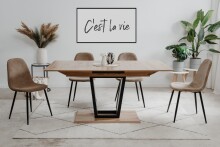 Kulissentisch >Soria< ausziehbar bis 200cm, Dekor Artisan Oak - 160/200x76x90cm (BxHxT)