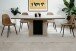 Kulissentisch >Novara< ausziehbar bis 200cm, Sand / Schwarz - 160/200x76x90cm (BxHxT)