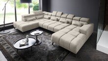 Wohnlandschaft >Starlett< U-Form, elektr....