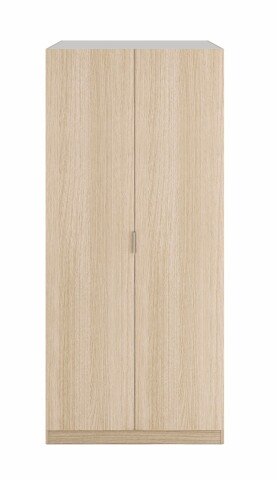 Kleiderschrank >LC-180< 2 Türen, Kleiderstange, Ablageboden, Eiche Dekor - 81x180x52 (BxHxT)