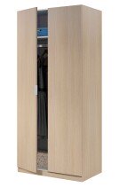 Kleiderschrank >LC-180< 2 Türen, Kleiderstange, Ablageboden, Eiche Dekor - 81x180x52 (BxHxT)