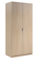 Kleiderschrank >LC-180< 2 Türen, Kleiderstange, Ablageboden, Eiche Dekor - 81x180x52 (BxHxT)