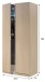 Kleiderschrank >LC-180< 2 Türen, Kleiderstange, Ablageboden, Eiche Dekor - 81x180x52 (BxHxT)