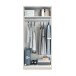 Kleiderschrank >LC-180< 2 Türen, Kleiderstange, Ablageboden, Eiche Dekor - 81x180x52 (BxHxT)