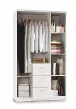 Kleiderschrank >Ward< 3 Türen, Kleiderstange,...