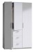Kleiderschrank >Ward< 3 Türen, Kleiderstange, Böden, Weiß glänzend - 117x203x52 (BxHxT)