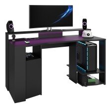 Jugendzimmer-Set >Fabric 20< (6-teilig) in Esche Grau Loft mit Dekoprint