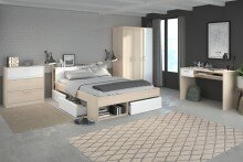 Jugendzimmer-Set >Most 75< 4-teilig, Dekor Weiss /...