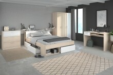 Jugendzimmer-Set >Most 76< in Dekor Weiss / Akazie...