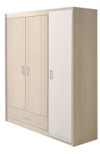 Jugendzimmer-Set >Most 76< in Dekor Weiss / Akazie Dekor, Liegefläche 160x200cm