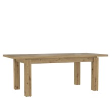 Kulissentisch >TRONDHEIM< ausziehbar bis 206,4cm, Eiche Dekor - 160,4/206,4x76,1x90,4cm (BxHxT)
