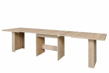 Kulissentisch >DINING TABLES< ausziehbar bis 273cm, Sonoma Eiche Dekor - 140/273x72,8x90cm (BxHxT)