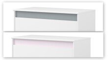 Jugendzimmer-Set >Pirouette 23< in Weiss mit drehbarem Elementen in Rosa / Grau