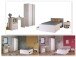 Jugendzimmer-Set >Pirouette 23< in Weiss mit drehbarem Elementen in Rosa / Grau
