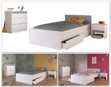 Jugendzimmer-Set >Pirouette 26< in Weiss mit...