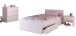 Jugendzimmer-Set >Pirouette 26< in Weiss mit drehbarem Elementen in Rosa / Grau
