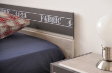 Jugenzimmer-Set >Fabric 2< in Esche Dekor Grau Loft - mit Deko Print