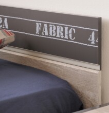 Jugendzimmer-Set >Fabric 15< in Esche Grau Dekor Loft - mit Deko Print