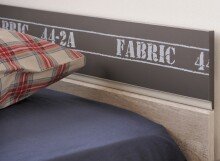 Jugendzimmer-Set >Fabric 22< in Esche Dekor Grau Loft - mit Deko Prin, Gaming LED Schreibtisch