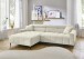 Wohnlandschaft >Stanislaw< elektr. Sitztiefenverstellung, feiner Cord creme - 256x100x180 (BxHxT)
