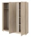 Schlafzimmer-Set >Escale 21< Bett 203x217cm, Kleiderschrank, Kommode, in Japanische Eiche Nachbildung