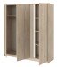 Schlafzimmer-Set >Escale 22< Bett 223x217cm, Kleiderschrank, Kommode, in Japanische Eiche Nachbildung