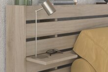 Schlafzimmer Set >Escale 23< Bett 203x217cm, Kleiderschrank, in Japanischer Eiche Nachbildung
