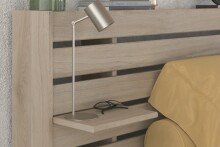 Schlafzimmer Set >Escale 23< Bett 203x217cm, Kleiderschrank, in Japanischer Eiche Nachbildung