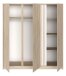 Schlafzimmer Set >Escale 23< Bett 203x217cm, Kleiderschrank, in Japanischer Eiche Nachbildung