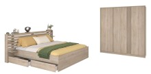 Schlafzimmer Set >Escale 24< Bett 223x217cm,...