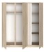 Schlafzimmer Set >Escale 24< Bett 223x217cm, Kleiderschrank, in Japanischer Eiche Nachbildung