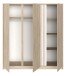 Schlafzimmer Set >Escale 24< Bett 223x217cm, Kleiderschrank, in Japanischer Eiche Nachbildung