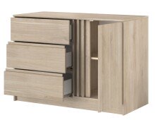 Schlafzimmer-Set >Escale 25< Bett 203x217cm, Kommode, in Japanische Eiche Nachbildung