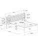 Schlafzimmer-Set >Escale 25< Bett 203x217cm, Kommode, in Japanische Eiche Nachbildung