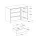 Schlafzimmer-Set >Escale 26< Bett 223x217cm, Kommode, in Japanische Eiche Nachbildung