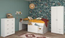 Jugendzimmer-Set >Milky 12< 3-teilig, Bett,...