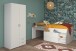 Jugendzimmer-Set >Milky 14< 2-teilig, Bett, Kleiderschrank, in Weiss / Grey Loft