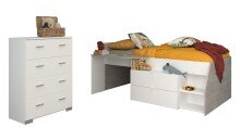 Jugendzimmer-Set >Milky 16< 2-teilig, Bett,...