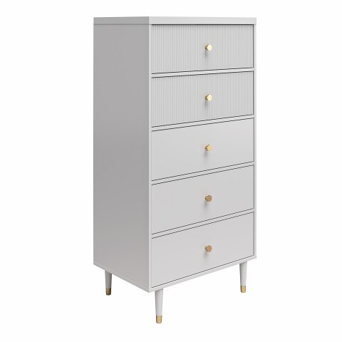 Kommode >Gudrun< in Grau - 70x141x46cm (BxHxT)