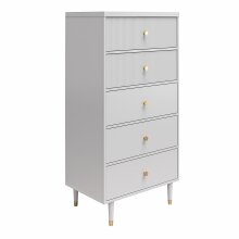 Kommode >Gudrun< in Grau - 70x141x46cm (BxHxT)