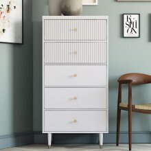 Kommode >Gudrun< in Grau - 70x141x46cm (BxHxT)