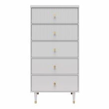 Kommode >Gudrun< in Grau - 70x141x46cm (BxHxT)