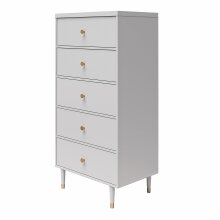 Kommode >Gudrun< in Grau - 70x141x46cm (BxHxT)
