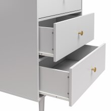 Kommode >Gudrun< in Grau - 70x141x46cm (BxHxT)